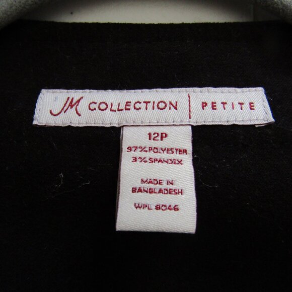 JM Collection Jacket 12 Petite Color Block Retro Artsy Modest Classic Casual - Picture 9 of 9